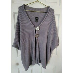 PURE Handknit Cardigan Sweater Women's Size Small‎ Medium (Measure Like M/L)Gray
